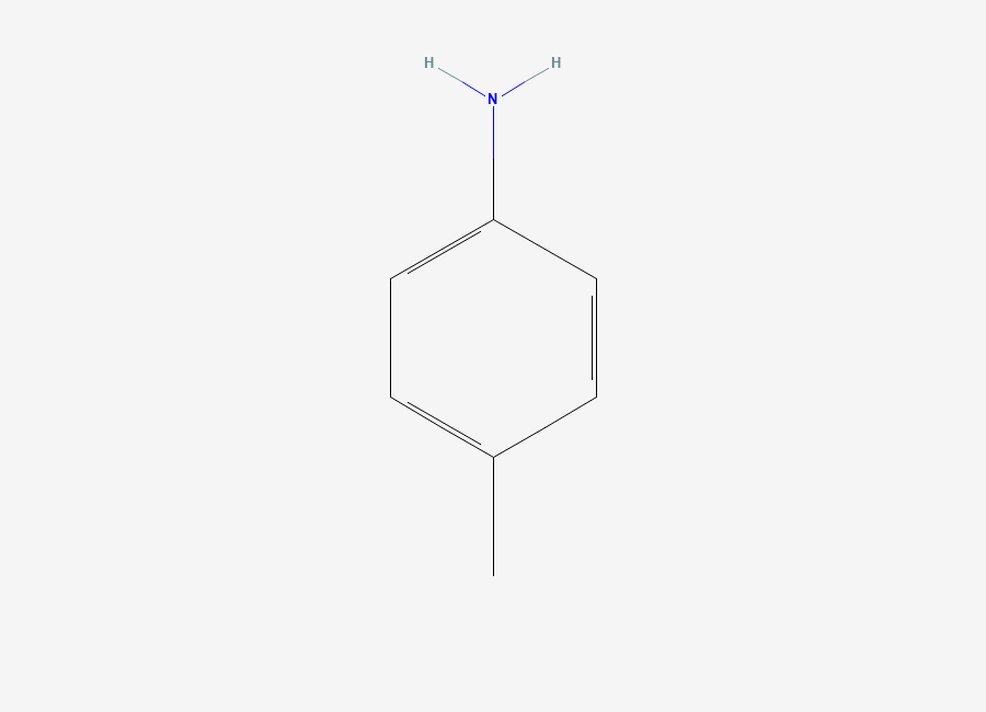 Two-dimensional chemical structure of p-Toluidine