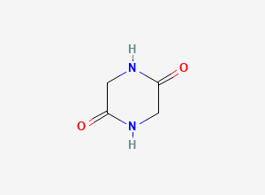 Two-dimensional chemical structure of Glycine EP Impurity B / Glycine Anhydride, CAS 106-57-0