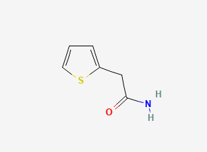 Two-dimensional chemical structure of 2-(Thiophen-2-yl) Acetamide, CAS 4461-29-4