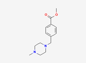 Two-dimensional chemical structure of Methyl 4-[(4-Methylpiperazin-1-yl)methyl]benzoate, CAS 314268-40-1