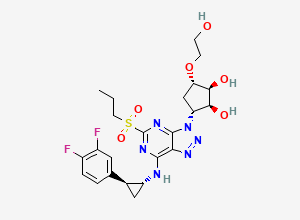 Two-dimensional chemical structure of Ticagrelor Sulfone, CAS 274693-39-9
