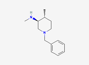 Two-dimensional chemical structure of (3S,4R)-1-benzyl-N,4-dimethylpiperidin-3-amine