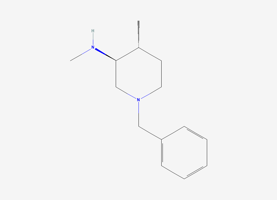 Two-dimensional chemical structure of (3S,4R)-1-benzyl-N,4-dimethylpiperidin-3-amine
