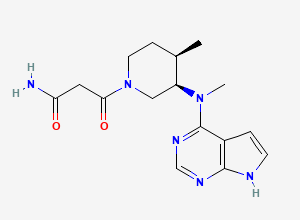 Two-dimensional chemical structure of Tofacitinib Amide Impurity, CAS 1675248-19-7
