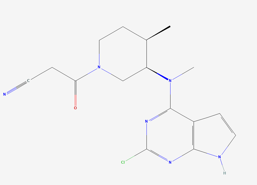 Two-dimensional chemical structure of Tofacitinib Impurity V, CAS 1616761-00-2