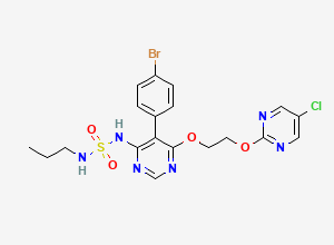 Two-dimensional chemical structure of 5-desbromo-5-Chloro Macitentan, CAS 2443747-63-3