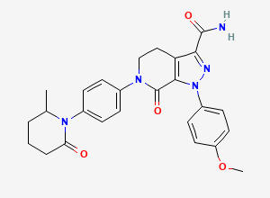 Two-dimensional chemical structure of 5-chlorhexyl chloride derived impurity, CAS 2098457-92-0