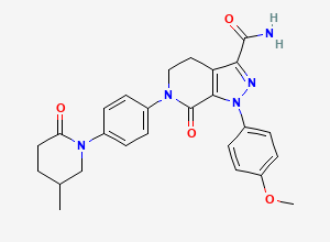 Two-dimensional chemical structure of 5''''-Methyl-apixaban, CAS 1686149-74-5