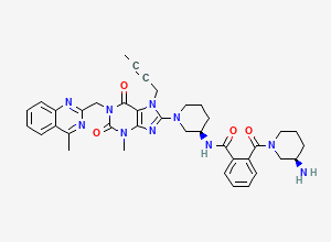 Two-dimensional chemical structure of Linagliptin EP Impurity E, CAS 2803370-12-7