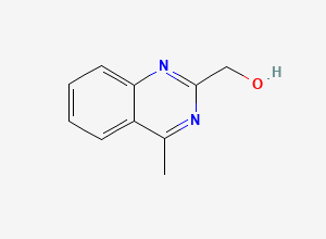 Two-dimensional chemical structure of (4-Methylquinazolin-2-yl)methanol, CAS 13535-91-6