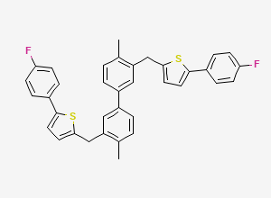 Two-dimensional chemical structure of Canagliflozin Dimer Impurity, CAS 2443735-74-6