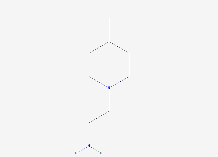 Two-dimensional chemical structure of 2-(4-Methylpiperidin-1-yl)ethan-1-amine