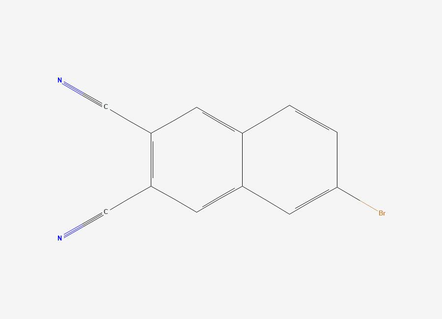 Two-dimensional chemical structure of 6-Bromo-2,3-dicyanonaphthalene