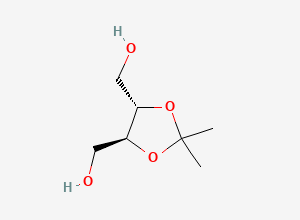 Two-dimensional chemical structure of 1,3-Dioxolane-4,5-dimethanol, 2,2-dimethyl-, (4S,5S)-