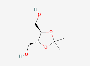 Two-dimensional chemical structure of 1,3-Dioxolane-4,5-dimethanol, 2,2-dimethyl-, (4R,5R)-