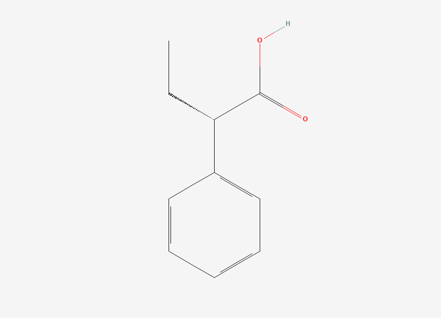 Two-dimensional chemical structure of (S)-2-Phenylbutyric acid