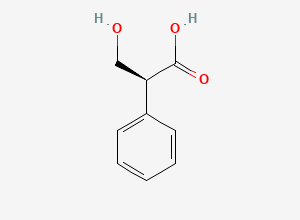 Two-dimensional chemical structure of Tropic acid, (-)-