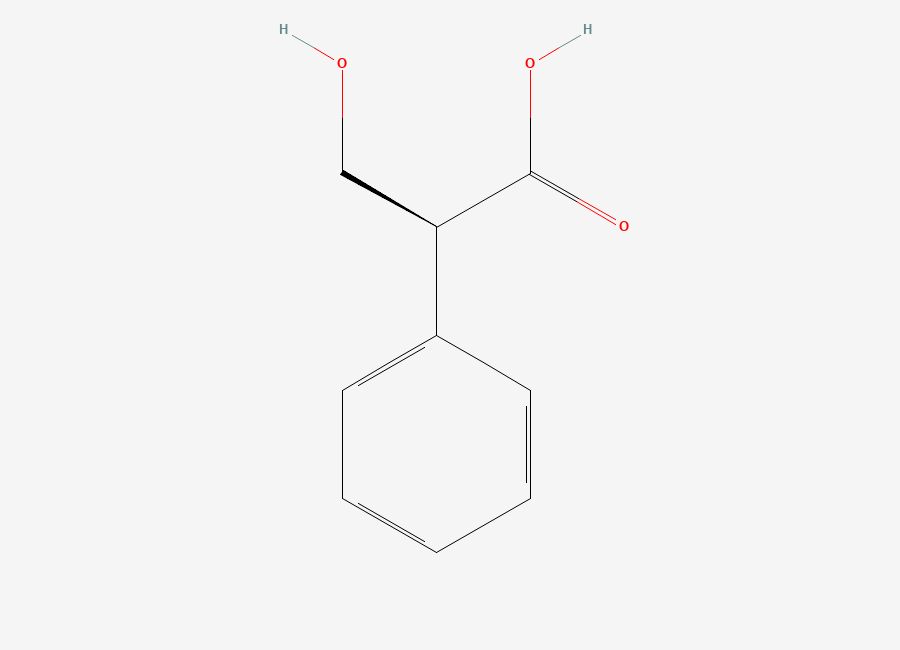 Two-dimensional chemical structure of Tropic acid, (-)-