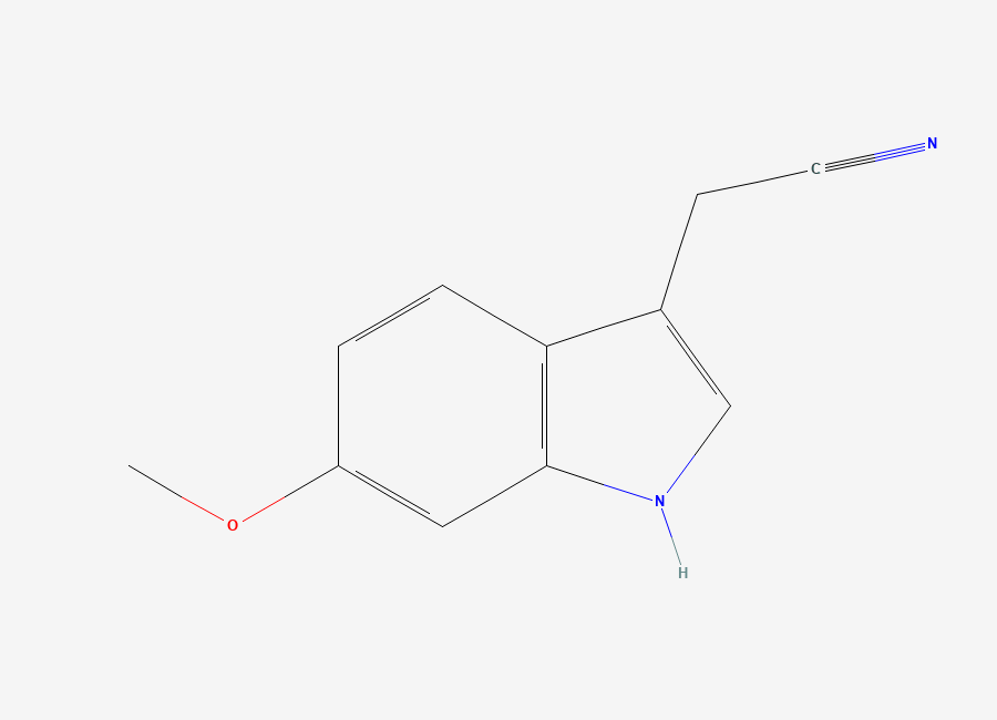 Two-dimensional chemical structure of 2-(6-methoxy-1H-indol-3-yl)acetonitrile