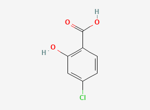 Two-dimensional chemical structure of 4-Chlorosalicylic Acid, CAS 5106-98-9