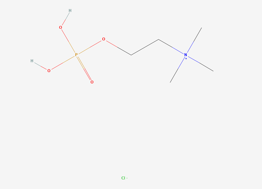 Two-dimensional chemical structure of Phosphorylcholine Chloride