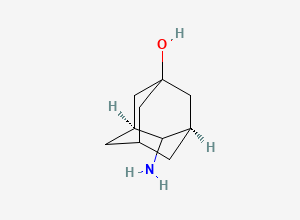 Two-dimensional chemical structure of (1R,3S,4S,5S,7S)-rel-4-Aminoadamantan-1-ol