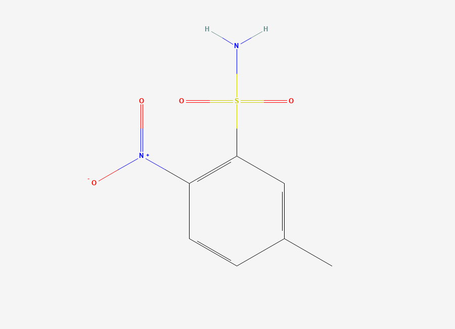 Two-dimensional chemical structure of 5-Methyl-2-nitrobenzene-1-sulfonamide