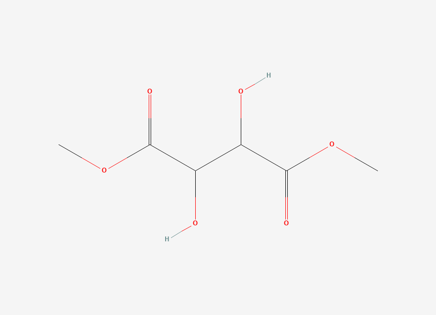 Two-dimensional chemical structure of Dimethyl 2,3-dihydroxysuccinate, CAS 405897-14-5