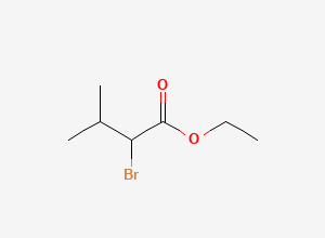 Two-dimensional chemical structure of Ethyl 2-Bromoisovalerate, CAS 609-12-1