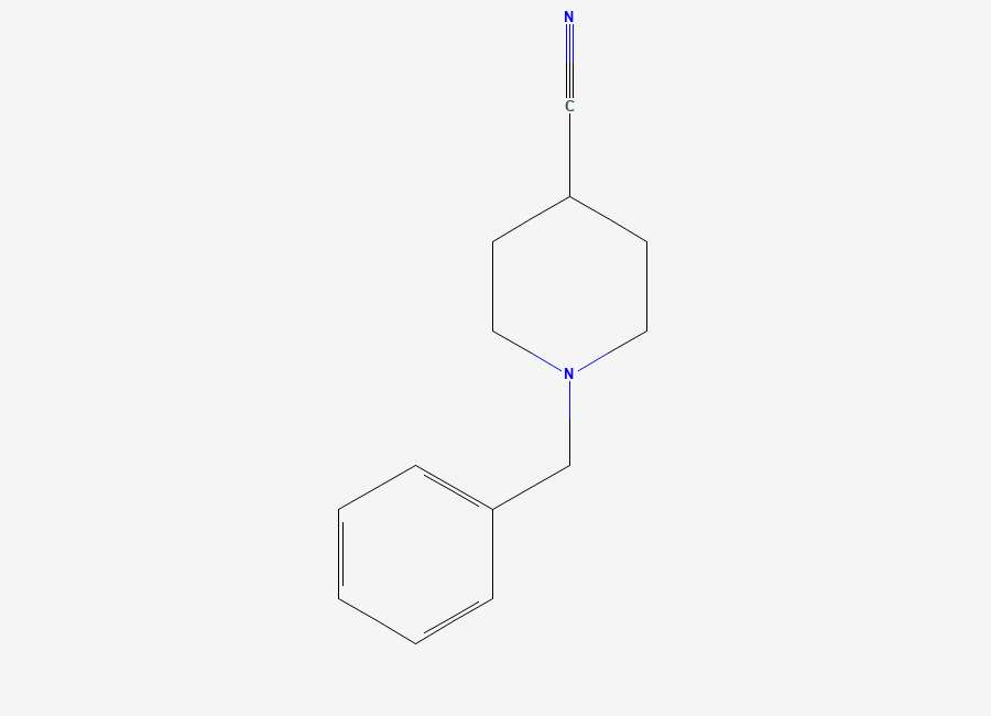 Two-dimensional chemical structure of 1-Benzylpiperidine-4-carbonitrile