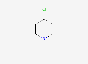 Two-dimensional chemical structure of 4-chloro-1-methylpiperidine, CAS 5570-77-4