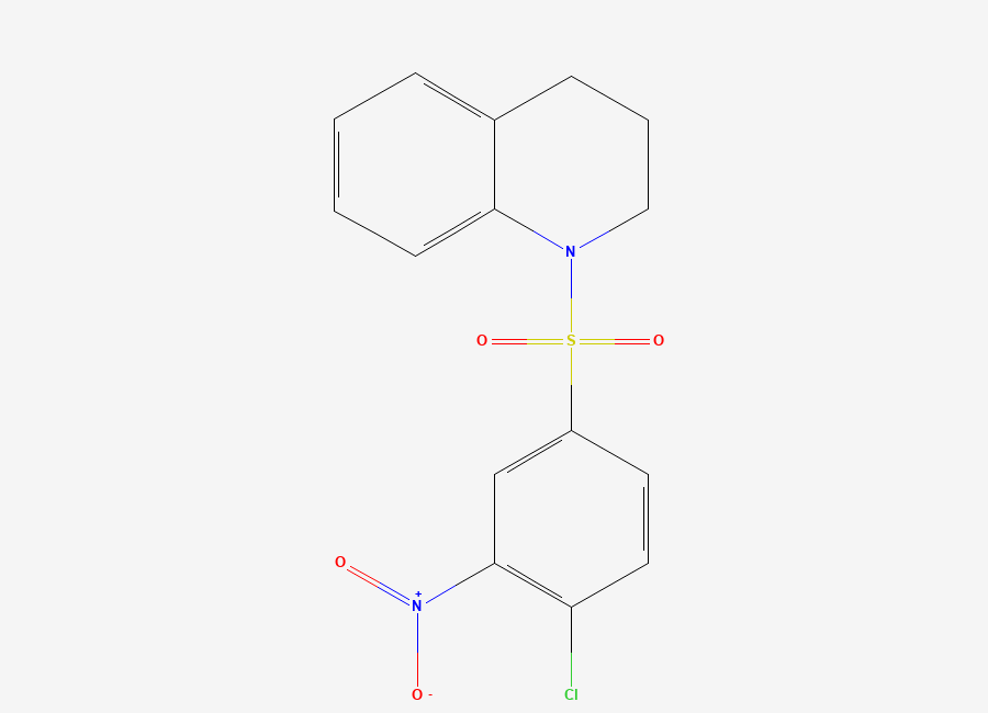 Two-dimensional chemical structure of 1-(4-Chloro-3-nitrobenzenesulfonyl)-1,2,3,4-tetrahydroquinoline