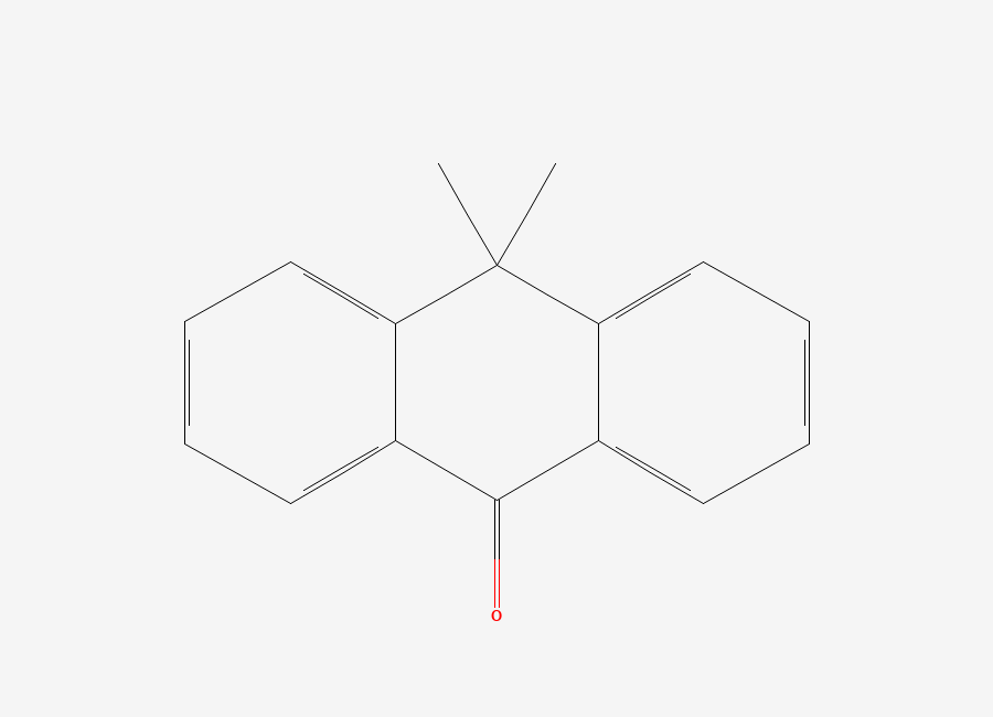 Two-dimensional chemical structure of 10,10-Dimethylanthrone, CAS 5447-86-9