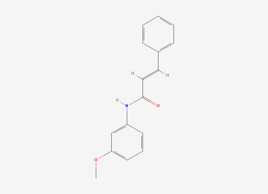 Two-dimensional chemical structure of N-(3-methoxyphenyl)cinnamamide, CAS 15116-41-3