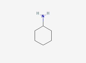 Two-dimensional chemical structure of Cyclohexylamine, CAS 108-91-8