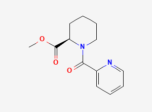 Two-dimensional chemical structure of (R)-Methyl 1-picolinoylpiperidine-2-carboxylate