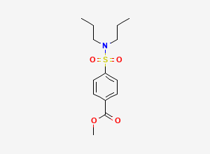 Two-dimensional chemical structure of Methyl 4-(N,N-Dipropylsulfamoyl)Benzoate, CAS 53212-75-2
