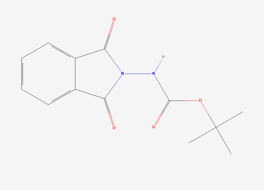 Two-dimensional chemical structure of N-(1,3-dioxo-2,3-dihydro-1H-isoindol-2-yl)(tert-butoxy)formamide