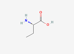 Two-dimensional chemical structure of L-Aminobutyric Acid, CAS 1492-24-6