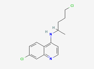 Two-dimensional chemical structure of 7-chloro-N-(5-chloropentan-2-yl)quinolin-4-amine