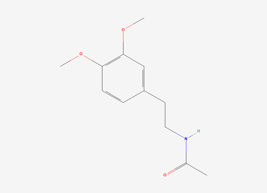 Two-dimensional chemical structure of N-Acetyl-3,4-dimethoxyphenethylamine