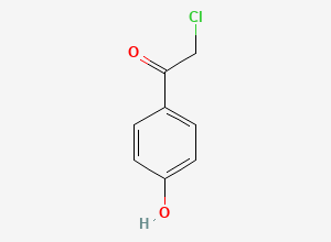 Two-dimensional chemical structure of 2-Chloro-1-(4-hydroxyphenyl)ethanone, CAS 6305-04-0