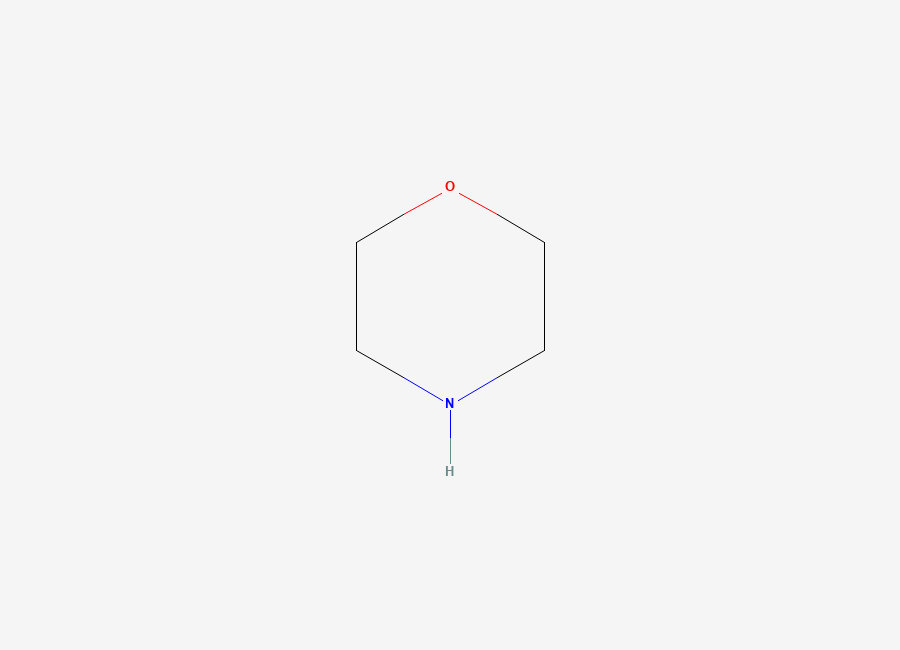 Two-dimensional chemical structure of Morpholine, CAS 110-91-8