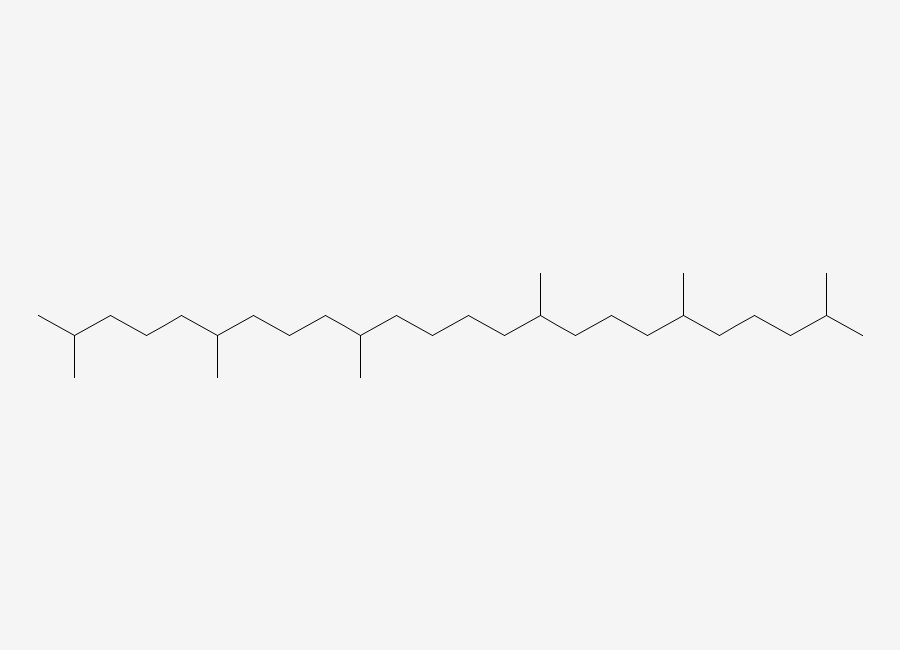 Two-dimensional chemical structure of Squalane, CAS 111-01-3
