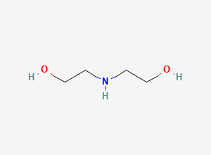 Two-dimensional chemical structure of Diethanolamine, CAS 111-42-2