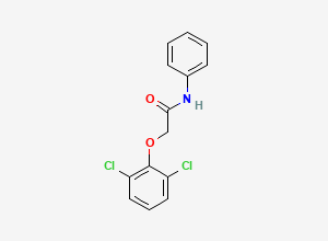 Two-dimensional chemical structure of 2-(2,6-Dichlorophenoxy)-N-phenylacetamide, CAS 146607-19-4