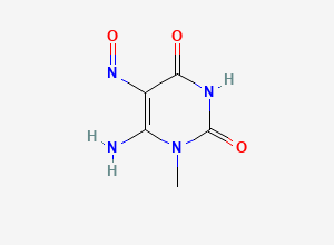 Two-dimensional chemical structure of Linagliptin Nitroso Pyrimidine Impurity, CAS 6972-78-7