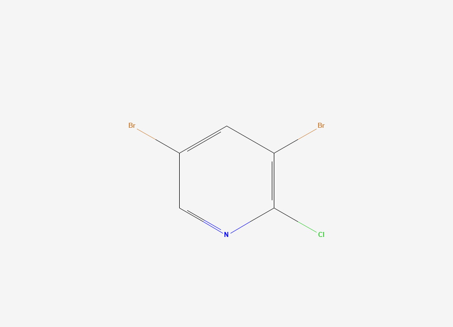 Two-dimensional chemical structure of 2-Chloro-3,5-dibromopyridine