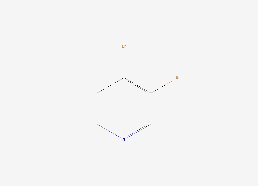 Two-dimensional chemical structure of 3,4-Dibromopyridine