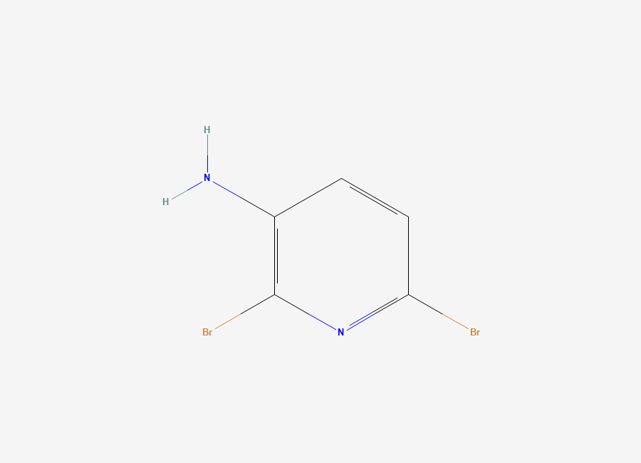 Two-dimensional chemical structure of 3-Amino-2,6-dibromopyridine